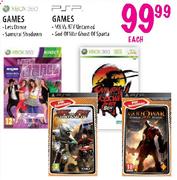 PSP Games MX Vs ATV Untamed, God Of War Ghost Of Sparta-Each
