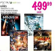 PS3/XBOX 360 Games-Mass Effect 3-SSx, Street Fighter VS Tekken, Need For Speed The Run-Each