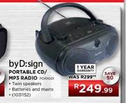 byD:sign Portable CD/MP3 Radio (PCR1001)