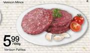 Venison Patties Per 100g