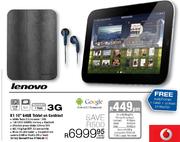 Lenovo K1 10" 64GB Tablet + Free Earphones + Case + Screen Protector