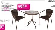 Terrace Leisure 3 Piece Cafe Set