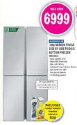 Kelvinator Mirror Finish Side By Side Fridge/Bottom Freezer-400ltr