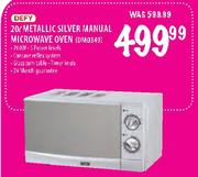 Defy Metallic Silver Manual Microwave Oven-20ltr