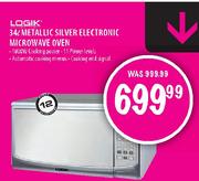Logik Metallic Silver Electronic Microwave Oven-34ltr