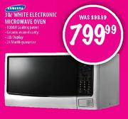 Samsung White Electronic Microwave Oven-30ltr