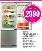 Defy Metallic Silver Bottom Freezer Fridge-272ltr