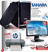 Sahara PC Package (Includes Keyboard & Mouse) + HP Printer + Benq LED Monitor