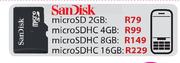 SanDisk MicroSD-2GB