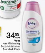Veet Hair Minimising Body Moisturiser Assorted-400ml