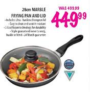 Verimark Marble Frying Pan And Lid-28cm