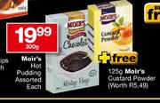 Moir's Hot Pudding Assorted-300g Each + Free Moir's Custard Powder-125g
