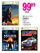XBOX 360 Games Halo 3, Mass Effect & Superstars V8-Each 
