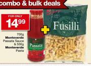 Monteverde Passata Sauce-700gm & Monteverde Pasta-500gm