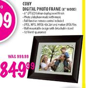Coby Digital Photo Frame-8" Wood