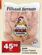 Goldi Frozen Filleted Chicken Breasts-2kg