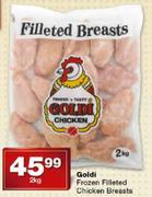 Goldi Frozen Filleted Chicken Breasts-2kg