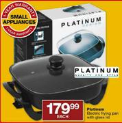 Platinum Electric frying pan with glass lid-Each