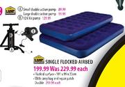 Camp Master Single Flocked Airbed-each