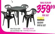 Ebony Patio Set