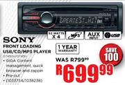 Sony Front Loading USB/CD/MP3 Player