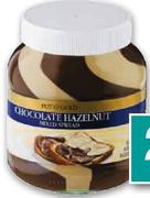 Pot O'Gold Chocolate Hazelnut/White & Chocolate Hazelnut Spread Each-750g