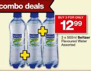 seltzer Flavoured Water-3x500ml