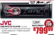 JVC USB/MP3/CD Player