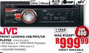 JVC Front Loading USB/MP3/CD Player
