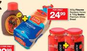 Fleures Squeeze Honey-300gm & Sasko Premium White Bread-700gm