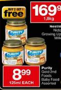 Purity Gold 2nd Foods Baby Food Assorted-125ml Each