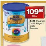 S-26 Progress Gold Stage 3 Baby Formula-900g