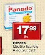 Panado MedSip Sachets Assorted, Each-8's