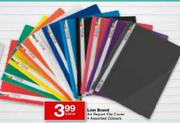 Lion Brand A4 Report File Cover Assorted Colours-Each