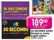 30 Seconds Game Revised Or Junior English Edition