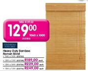 Finishing Touches Heavy Duty Bamboo Roman Blind-1200x1300mm
