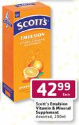 Scott's Emulsion Vitamin & Mineral Supplement-200ml
