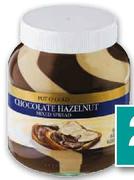 Pot O'Gold Chocolate Hazelnut/White & Chocolate Hazelnut Spread Each-750g