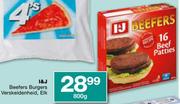 I & J Beefers Burgers - 800gm Elk