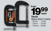Tactix Heavy-Duty C-Clamp-50mm Each