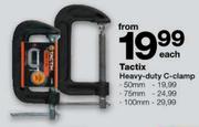 Tactix Heavy-Duty C-Clamp-100mm Each