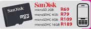SanDisk MicroSDHC-8GB