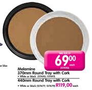 Melamine Round Tray With Cork-440mm