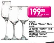 Nadir 430ml Merlot Red Wine Glass-Per 12 Pack