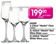 Nadir 210ml Merlot Flute-Per 12 Pack