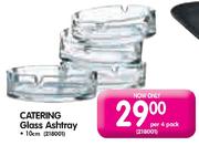 Catering Glass Ashtray-Per 4 Pack