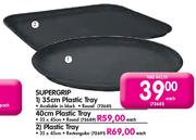 Supergrip Plastic Rectangular Tray-Each