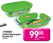 Pyrex Rectangular Roaster Set-2 Piece
