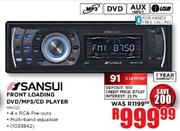 Sansui Front Loading DVD/MP3/CD Player-MA022