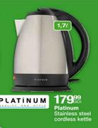 Platinum Stainless Steel Cordless Kettle-1.7 Ltr